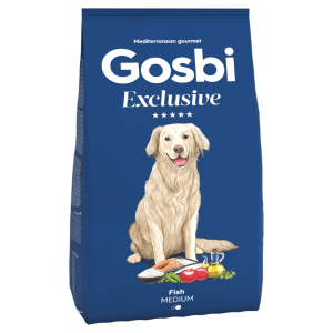 גוסבי אקסלוסיב לכלב בינוני וגדול בוגר סלמון 12 ק