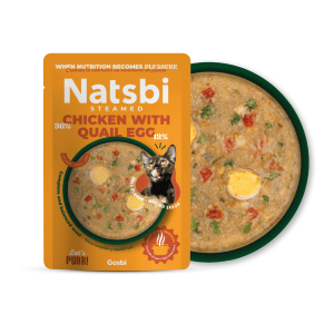 נטסבי חתול מזון מלא טבעי- עוף עם ביצי שליו 80 גרם